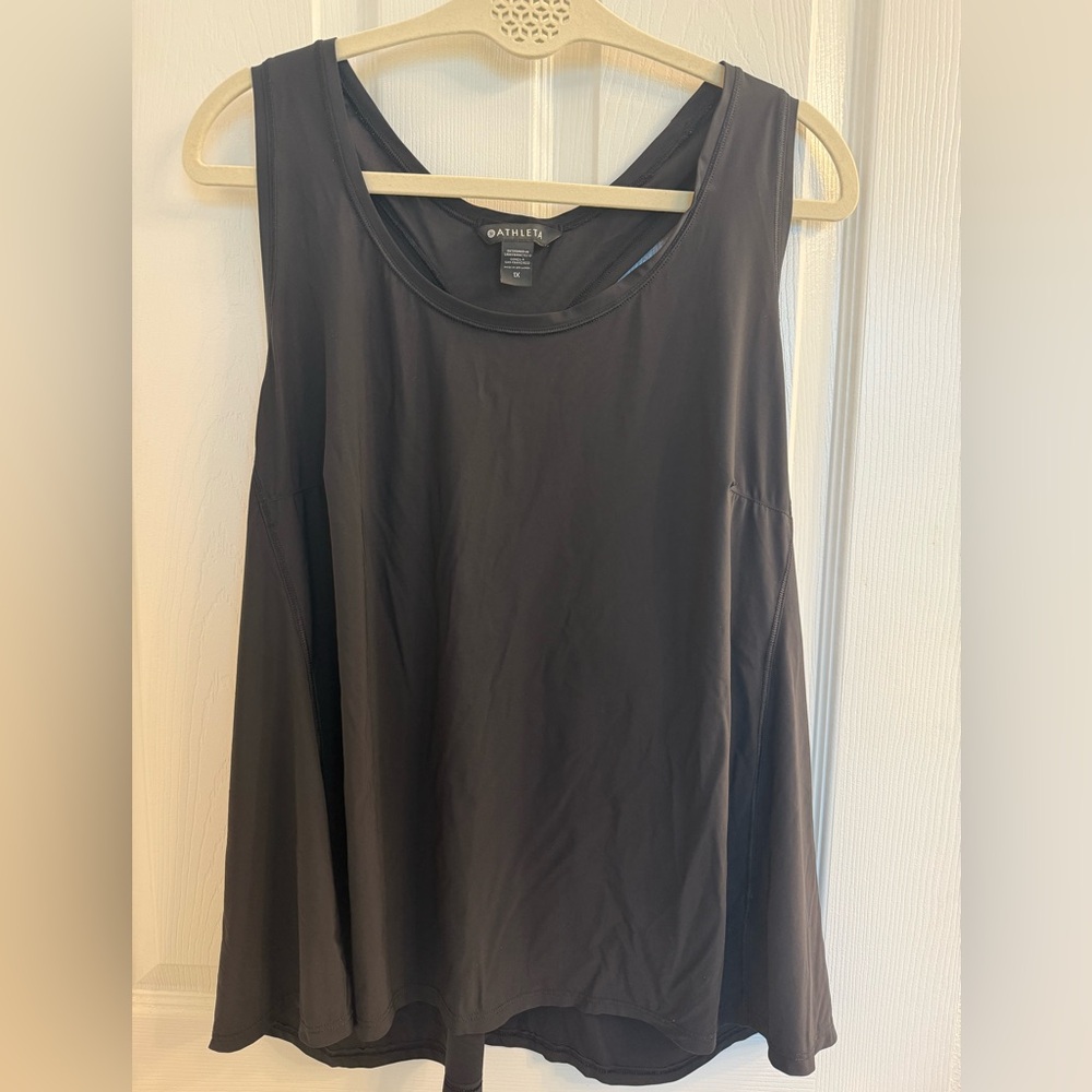 Athleta Ultimate Scoop Black Tank Top Size 1X